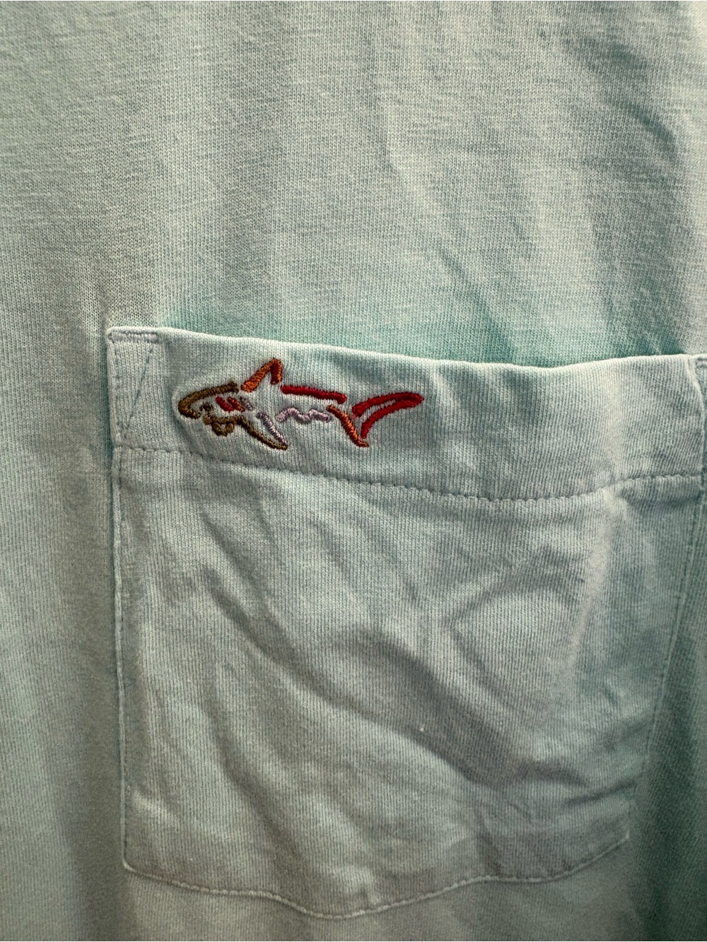 Greg Norman Collection Aqua Short-Sleeve Pocket Tee - Picture 2 of 4